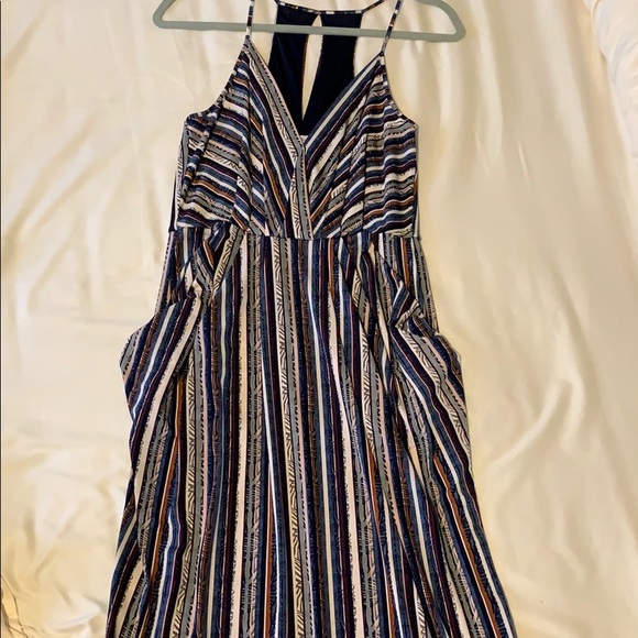 Sleeveless multicolored midi length dress. - Picture 2 of 2